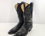 Hondo Cowboy Boots Mens Size 10 1/2 D Black Leather Western Rodeo - $57.87