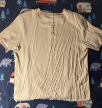 Women’s Beige Dress Blouse, Size Large, Preowned - £15.15 GBP