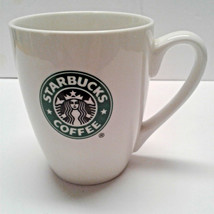 Starbucks White with Classic Green Mermaid Siren Logo 2007 Coffee Cup Mug 10.2oz - £13.31 GBP