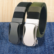 Durable Tactical Canvas Belt for Men&#39;s Jeans 1.5 icnh Width Strong Webbed Strap - £14.93 GBP