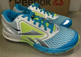 Reebok One Guide Running Shoes Yellow / Blue / Gray Synthetic Womens Siz... - $29.70