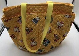 Rare Yellow Handmade From Vintage Sanrio 2001 Hello Kitty Fabric Tote Ha... - £47.23 GBP