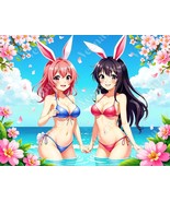 8.5 x 11 in VINYL HDR POSTER PRINT CUTE BIKINI ANIME MANGA JAPANESE BUNN... - $25.99