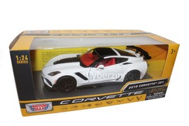 2019 Chevy Corvette ZR1 Motormax 1:24 Scale White Diecast Car NEW IN BOX - $19.99