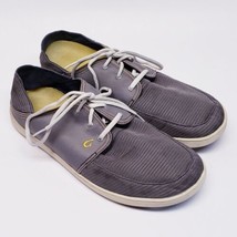 OluKai Nohea Lace Mesh Gray Casual Boat Shoes Comfort Sneakers Men&#39;s Siz... - $30.51