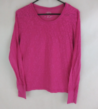 Authentic Cherokee Under Scrubs Workwear Women&#39;s Pink Long Sleeve Shirt Medium - £10.66 GBP
