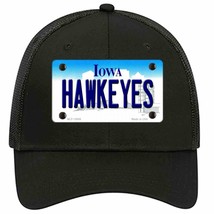 Hawkeyes Iowa Novelty Black Mesh License Plate Hat - £21.66 GBP