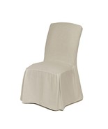 Classic Slipcovers CSI Cotton Duck Long Dining Chair Slipcover Natural - $40.69 CAD