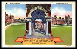 PENNSYLVANIA Postcard-Philadelphia, University PA, Quadrangle Triangle Dorms F29 - £3.90 GBP