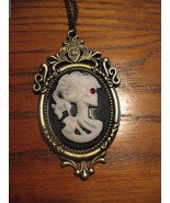 Halloween Skull Skeleton Gothic Zombie Victorian Cameo Day of the Dead n... - £12.48 GBP