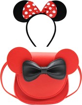 Cute Bowknot Crossbody Purse Shoulder Bag with Mouse Ears Fashion Satchel for Bo - £15.91 GBP