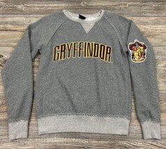 Wizarding World Of Harry Potter GRYFFINDOOR Grey Crewneck Sweatshirt Women Small - £14.81 GBP