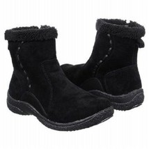 New Women&#39;s Propet Roberta WC200027 black suede leather ankle boot w/zipper - $115.00