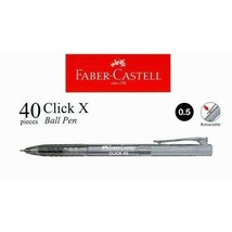 Faber-Castell Click X5 Pen 0.5mm Needle Point Retractable Black Ball Pen... - £29.29 GBP