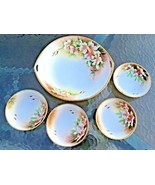 Nippon Hand Painted Berry Set Floral Pattern 5 Piece Floral Pattern 1891... - £50.66 GBP
