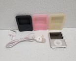 Apple iPod Nano 4GB Silver A1236 Bundle With Sleeves And Charging Cord - $34.55
