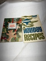 Vintage Cookbook Booklets Set Of 2 Christmas Holiday Recipes Cookies Salads Bars - £15.97 GBP