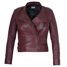 Maroon Jacket Women&#39;s - Women Real Asymmetrical Zip Genuine Leather Jacket - $340.77 CAD