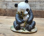 Vintage Homco Masterpiece Porcelain 1988 Mama Panda Bear &amp; Cub - SHIPS FREE - £12.62 GBP