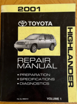 2001 Toyota Highlander Service Shop Repair Manual Volume 1 - £31.62 GBP