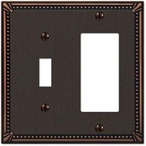 Amerelle 74TRDB Imperial Bead Wallplate, 1 Toggle / 1 Rocker, Cast Metal... - €19,31 EUR