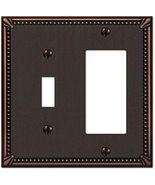 Amerelle 74TRDB Imperial Bead Wallplate, 1 Toggle / 1 Rocker, Cast Metal... - €19,31 EUR