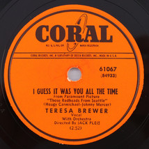 Teresa Brewer – I Guess It Was You All The Time 1953 78 rpm Record Coral – 61067 - £28.52 GBP