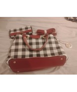 MKF Collection by Mia K. Vegan Leather Checkered Satchel Handbag 2 Piece... - $34.28 CAD