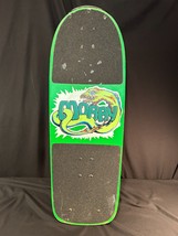 Vintage 80s 90s Moray Eel Skateboard Neon Green Deck w/ Trucks &amp; Orange ... - $149.99