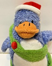 Animal Adventure Christmas Blue And White Duck 13 Inch Plush Santa Hat - $15.57
