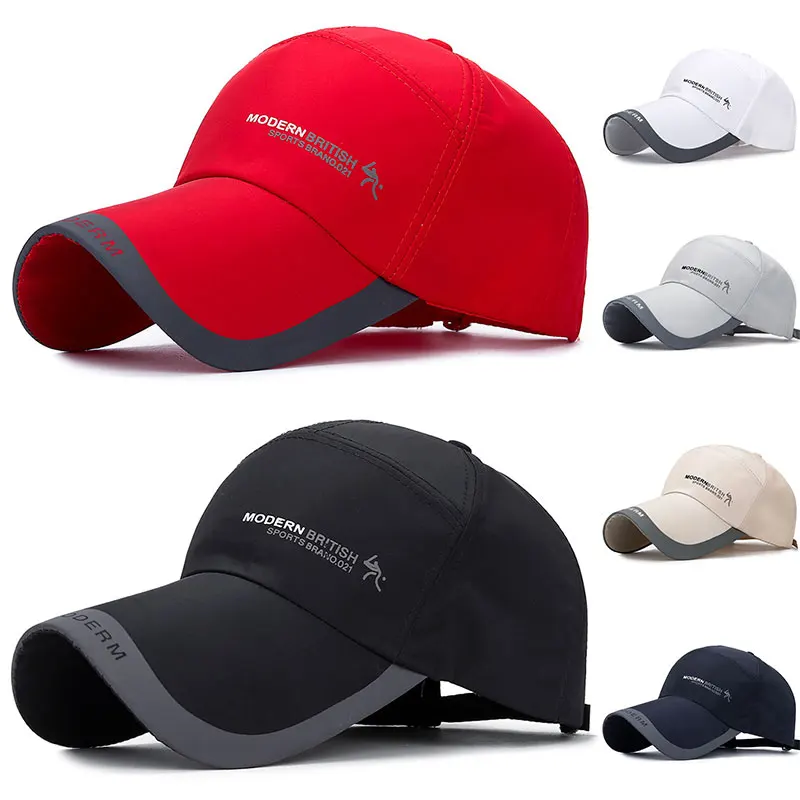 Sports Cap Mens Hat For Fish Outdoor Fashion Line Baseball Cap Long Visor Brim - £9.61 GBP