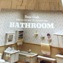 Vtg 1990 Dura Craft Wooden Dollhouse Miniature Furniture Kit Bathroom Set NEW - £10.08 GBP
