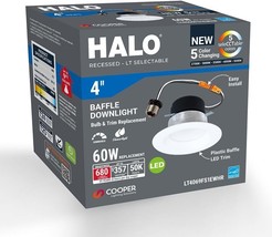 Halo LT4069FS1EWHR Dimmable Recessed Downlight White 3.8&quot; W Plastic LED 60W - $13.85