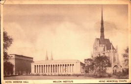 Hotel Webster Hall Heinz Memorial Vintage Postcard University of Pittsburgh bk43 - £1.55 GBP