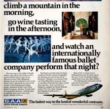 1975 South African Airlines Advertisement Vintage Aviation SAA Travel DW... - €17,16 EUR