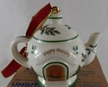  Spode Happy Holidays Teapot  Christmas Ornament - £13.15 GBP