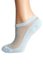 BestSockDrawer LUCINA light blue glittery socks for women - £7.75 GBP