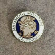 MAMMOTH Mountain White Blue Ski Elephant Resort Vintage Lapel Hat Pin California - $10.99