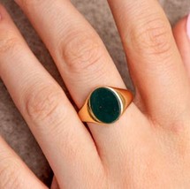 Bloodstone Ring, 925 Sterling Silver Ring, Gold Bloodstone Ring, Men Gifts, - $83.79