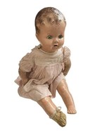 Creepy 20&quot; Vintage Doll 1940s Composition Halloween Oddities Funeral Pro... - £70.70 GBP