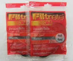 Lot Of 2 3M Filtrete Vacuum Belts Dirt Devil 4&amp;5 Fantom 65045 - £8.39 GBP