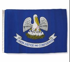 AES Louisiana State 12x18 12&quot;x18&quot; Sleeve Garden Flag - £3.06 GBP