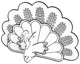 Thanksgiving Turkey Color Your Own 3D Centerpiece - £3.47 GBP