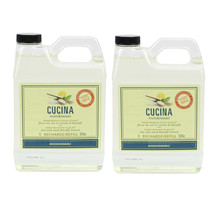 Cucina Sea Salt &amp; Amalfi Biodegradable Liquid Hand Soap Refill 33.8 Oz - 2 Pack - £45.77 GBP