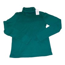 Fin &amp; Vince Women&#39;s Long Sleeve Top Fitted Ribbed Turtleneck Jade Green XXL - £19.43 GBP
