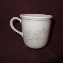 Corning Coffee Mug 8 oz Cup White Gray Babys Breath Flower Branch Replac... - £7.87 GBP