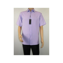 Men Short Sleeve Sport Shirt by BASSIRI Light Weight Soft Microfiber 48271 Lilac image 2