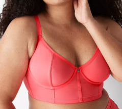 Lane Bryant CACIQUE Demi Corset Longline Bra CORAL Pink 40B 38C 36D 34DD... - $58.91