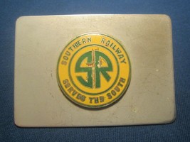 Vintage Metal Belt Buckle SOUTHERN RAILWAY Serves The South [j10h] - $38.40