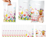 Spring Floral Tulip Party Favor Bag 50Pcs - Springtime Flower Plastic Wa... - $20.88